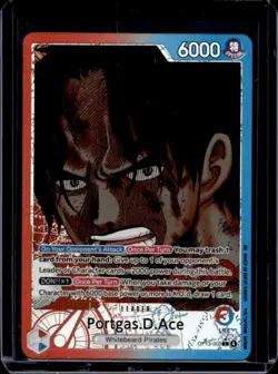 2025 One Piece Carrying On His Will Portgas D. Ace Leader #OP13-002 - Image 1