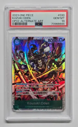 2023 One Piece Kozuki Oden OP02-030 SR PSA 10 MISLABELED READ DISCRIPTION - Image 1