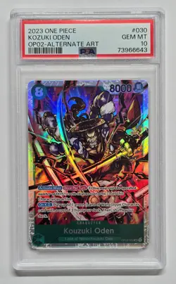 2023 One Piece Kozuki Oden OP02-030 SR PSA 10 MISLABELED READ DISCRIPTION - Image 1