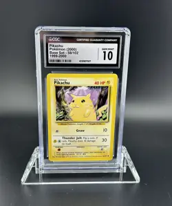 Pokemon Base Set Pikachu Yellow Cheeks CGC 10! - Image 1