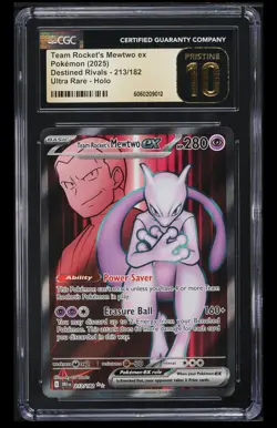 ‼Team Rocket's Mewtwo ex Pokemon (2025) Destined Rivals~213/182 CGC 10 PRISTINE - Image 1