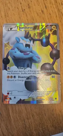 Pokemon TCG Thundurus Emerging Powers 97/98 Holo Full Art Ultra Rare - Image 1