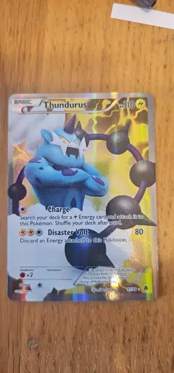 Pokemon TCG Thundurus Emerging Powers 97/98 Holo Full Art Ultra Rare - Image 2
