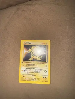 Pokemon TCG 1999 Electabuzz Base Set FIRST EDITION Shadowless Rare 20/102 LP - Image 3
