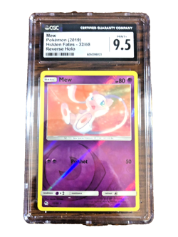 Mew Reverse Holo Rare #32 - CGC MINT+ 9.5 - 2019 SM Hidden Fates - Pokemon TCG - Image 1