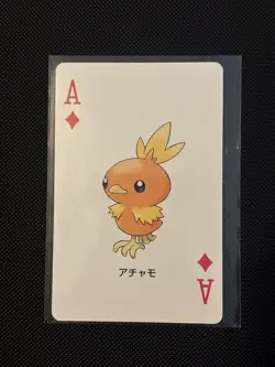 Torchic pokemon Playing Poker Card Groudon Nintendo Japanese Very Rare - Image 1
