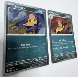 Scraggy 186 Scrafty 187 Black Star Promo Card Cosmos Holo - NM - Image 3