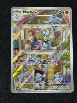 Pokemon TCG Machoke Scarlet Violet 151 Holo Illustration Card 177/165 Rare NM - Image 1