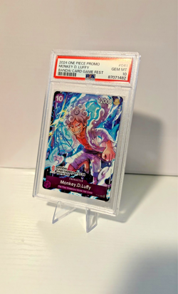2024 One Piece Monkey D. Luffy #P-041 Bandai Card Game Fest PSA 10 GEM MT (EN) - Image 1