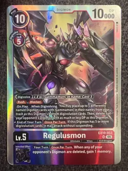 Digimon Card Game Regulusmon EX10-053 SR Sinister Order NM - Image 1