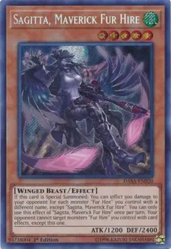 Sagitta, Maverick Fur Hire - DASA-EN020 - Secret Rare - 1st Edition - Lightly Pl - Image 1