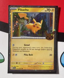Pokemon Pikachu TCG Trick or Trade 2024 Cosmos Holo Card 018/091 - Image 1