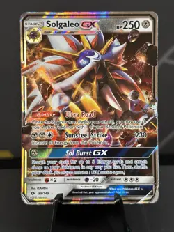 Pokemon Card Solgaleo GX 89/149 Sun & Moon Base Set (damaged) - Image 1