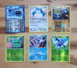 Pokemon TCG Card Steelix, Snorlax, Bulbasaur, Heracross Reverse Holofoil Rare - Image 1