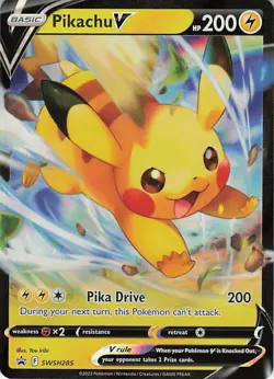 Pikachu V Holo Promo SWSH: Sword & Shield Promo Cards SWSH285 NM - Image 1
