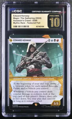 CGC PRISTINE 10 Edward Kenway Assassin's Creed #0269 Textured Foil Showcase MTG - Image 1