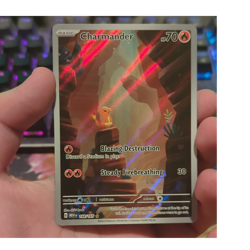 Pokemon Charmander 168/165 Scarlet & Violet 151 Full Art Holo Illustration Rare - Image 1