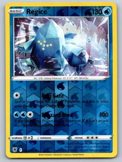 Regice 037/189 Rare Astral Radiance Pokemon Reverse Holo Near Mint - Image 1