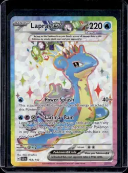 2024 Pokemon Stellar Crown Lapras ex #158/142 - Image 1