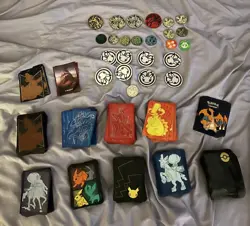POKEMON TCG DECK SLEEVES AND COIN LOT - Image 1