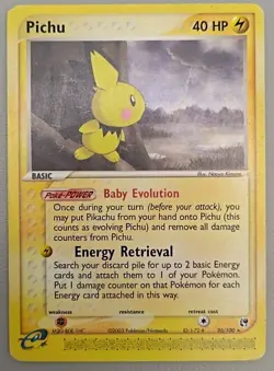 Pichu 20/100 Sandstorm Vintage Pokemon TCG - MP - Image 1