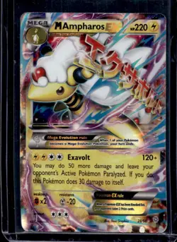2015 Pokemon XY Ancient Origins Mega Ampharos EX Holo #28/98 - Image 1