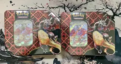 Pokemon TCG Scarlet & Violet Paldean Fates Charizard ex Tin Lot Of 2 New Sealed - Image 1