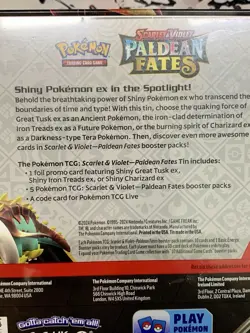 Pokemon TCG Scarlet & Violet Paldean Fates Charizard ex Tin Lot Of 2 New Sealed - Image 3