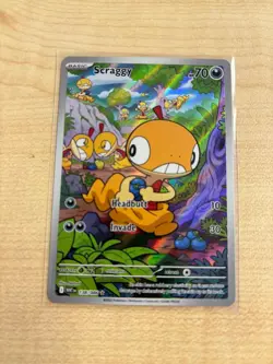 Pokemon Card Scraggy 138/086 White Flare Illustration Rare NM - Image 1