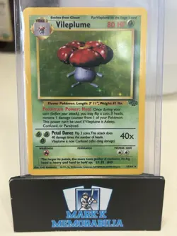1999 Pokemon TCG Unlimited Holo Vileplume 15/64 Rare Jungle Edition Stamp WOTC - Image 2