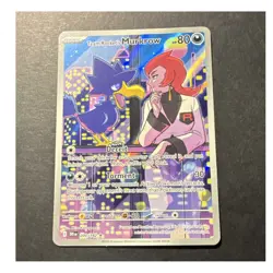 Pokemon TCG Team Rocket's Murkrow Full Art Holo IR SV10 200/182 - Image 1