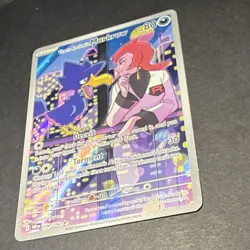 Pokemon TCG Team Rocket's Murkrow Full Art Holo IR SV10 200/182 - Image 3