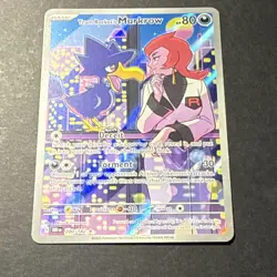 Pokemon TCG Team Rocket's Murkrow Full Art Holo IR SV10 200/182 - Image 4