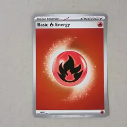 Basic Fire Energy - 002 Reverse Holo Common Mega Evolution Energies Pokemon NM - Image 1