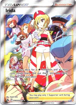Irida GG63/GG70 Ultra Rare Crown Zenith Galarian Gallery Pokemon Holo Near Mint - Image 1