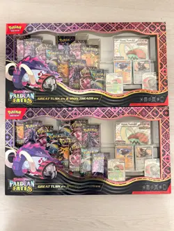 Pokemon TCG PALDEAN FATES Great Tusk Iron Treads Ex Premium Collection X 2 (LOT) - Image 1