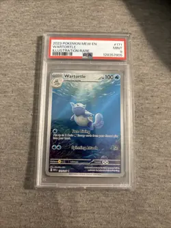 Pokemon TCG Wartortle 171/165 Scarlet & Violet 151 Illustration Rare PSA 9 - Image 1