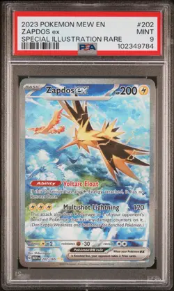 PSA 9 Zapdos EX SIR #202 - 2023 Pokemon 151 - Image 1