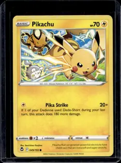 2022 Pokemon SWSH Silver Tempest Pikachu #049/195 - Image 1