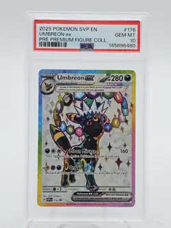 UMBREON EX 2025 POKEMON SVP EN #176 PRE PREMIUM FIGURE COLL PSA 10 Q6679 - Image 1