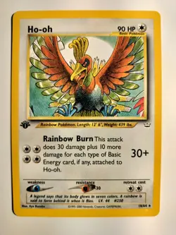 Ho-Oh 18/64 1st Edition Neo Revelation Rare Pokemon TCG LP - Image 1
