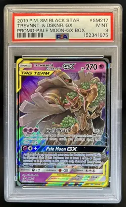 2019 Pokemon SM Black Star Promos Trevenant & Dusknoir Tag Team #SM217 PSA 9 - Image 1