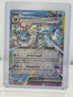 Pokemon Vaporeon ex 023/131 PREM Tera Rare Holo Alternative Art EX 280 HP - Image 1