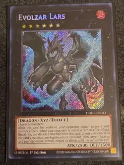 Yu-Gi-Oh! TCG Evolzar Lars Duelist Nexus DUNE-EN043 1st Edition Secret Rare - Image 1