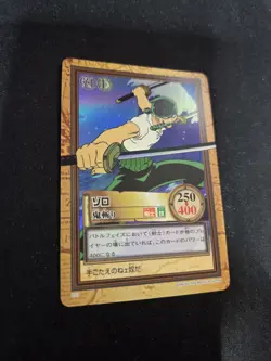 One Piece Carddass Hyper Battle Holo Roronoa Zoro 1999 C07 Made in Japan Bandai - Image 1