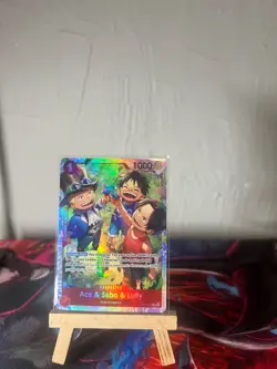 Ace & Sabo & Luffy Secret Rare SR OP13-007 One Piece TCG NM - Image 1