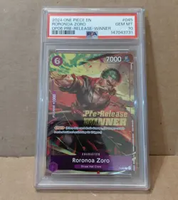 One Piece Roronoa Zoro OP06 Prerelease Winner Promo English PSA 10 Gem Mint - Image 2