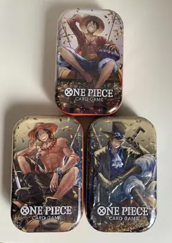 ONE PIECE OP-13 TIN PACK VOL 2, THREE Tins NEW Never Opened - Image 1