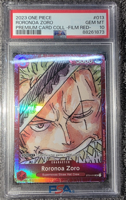 (PSA 10) #013 RORONOA ZORO ONE PIECE FILM RED - Image 1