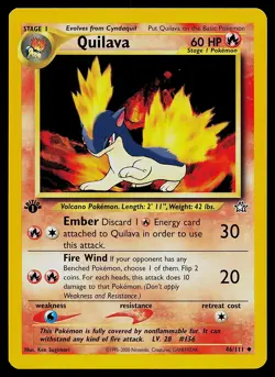 Pokemon Card - Quilava Neo Genesis 46/111 Uncommon 1st Edition - Image 1